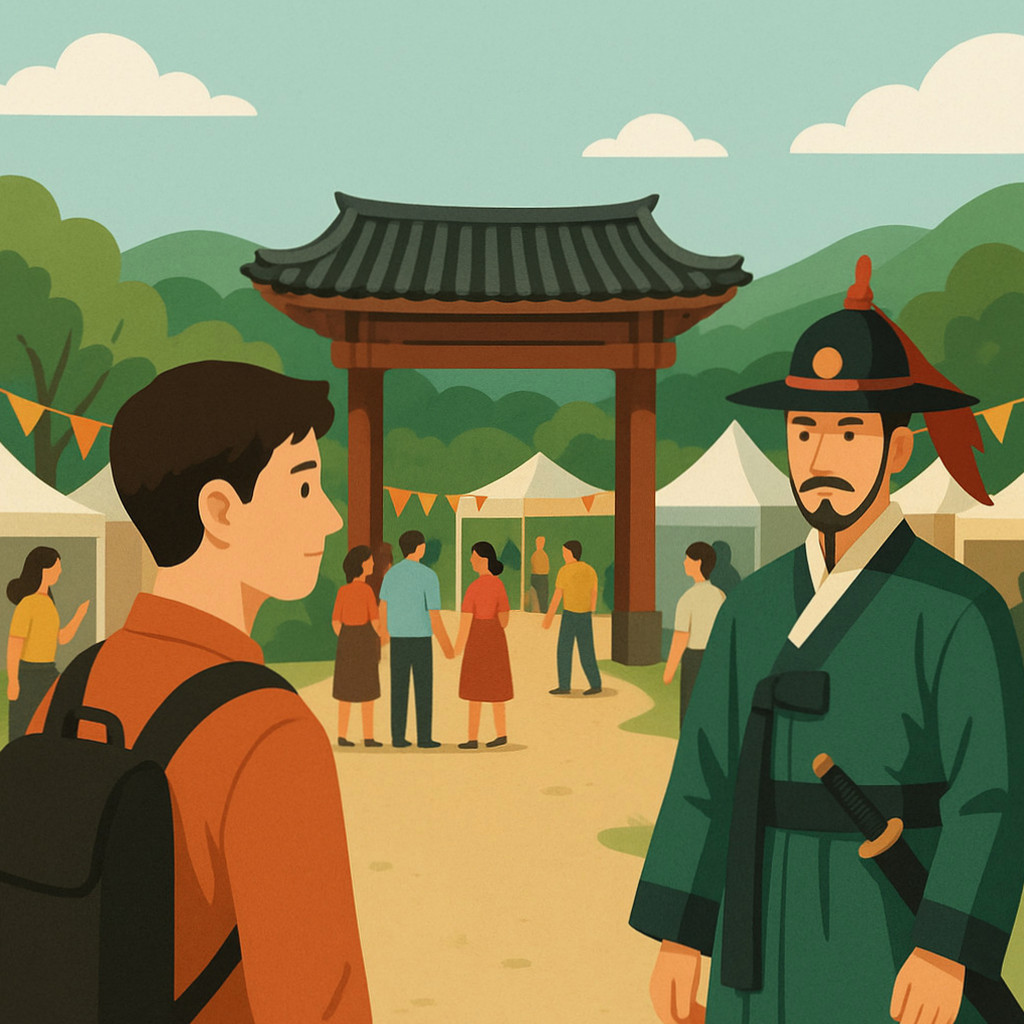 계룡군문화축제에서 다양한 문화행사와 프로그램을 즐기는 관람객들의 모습.