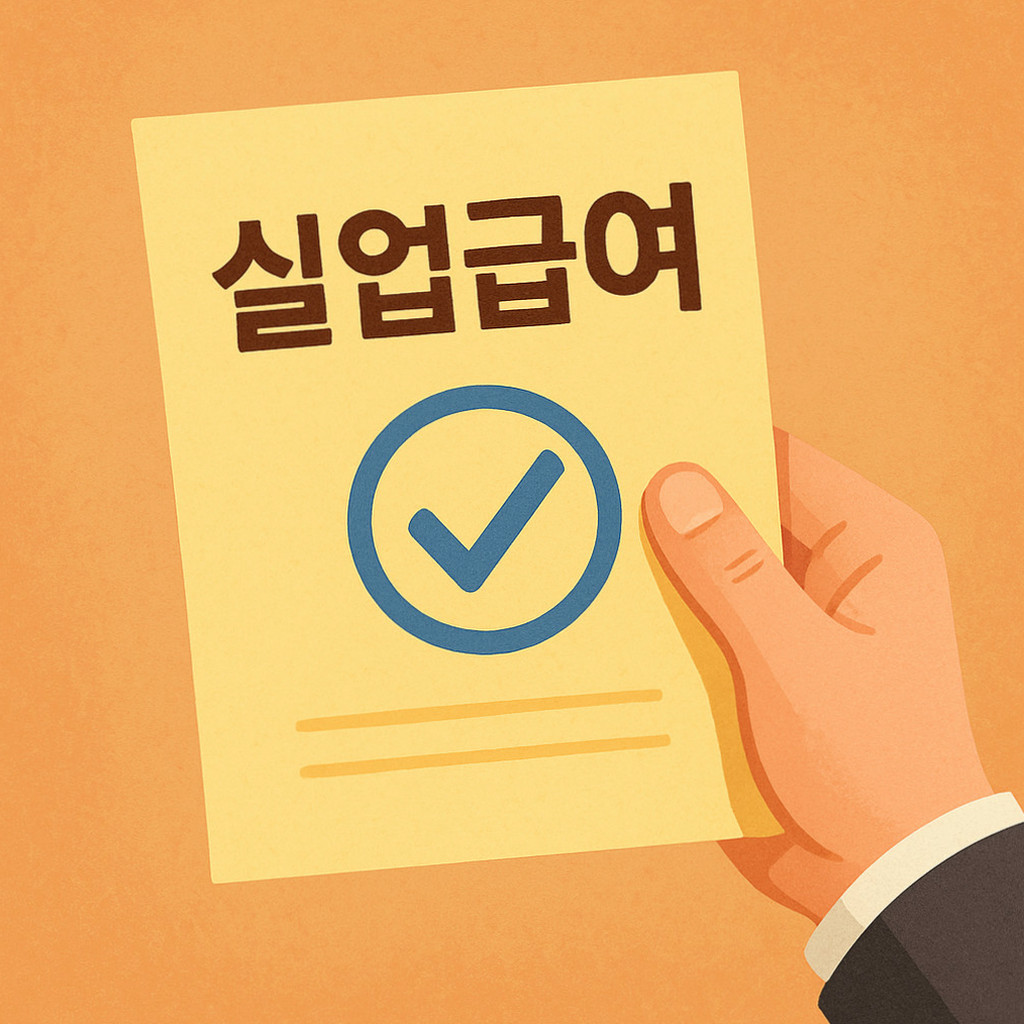 실업급여 인정 기준과 구직활동의 중요성을 강조하는 이미지로, 구직활동 관련 서류와 절차를 나타내고 있다.